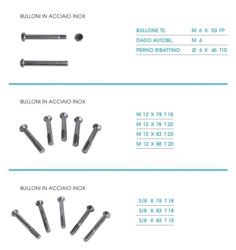Bulloni inox AISI 304